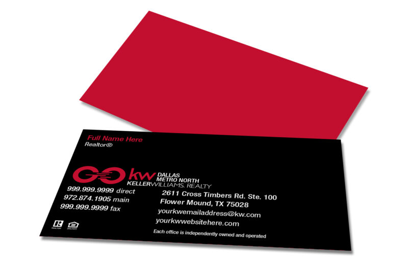 Classic GO Black/Red Horizontal Business Card