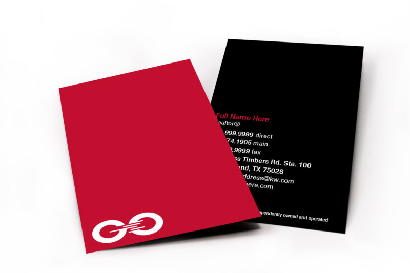 Classic GO Black/Red Vertical Business Card