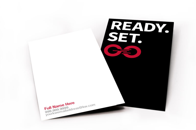 GO Pocket Card White/Black Ready Set Go Business Card