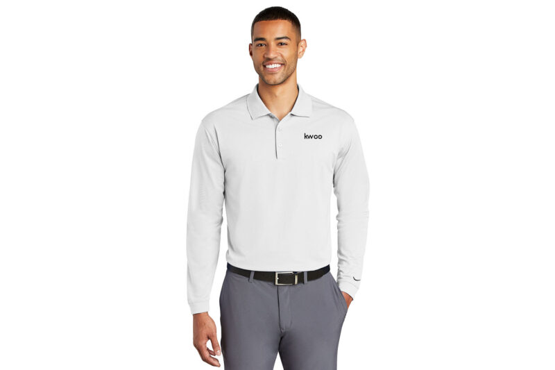 KWGO | Nike Mens Long Sleeve Polo - Image 2