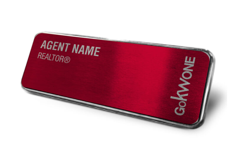 KWGOOne | Framed Name Tag -Red 1x3