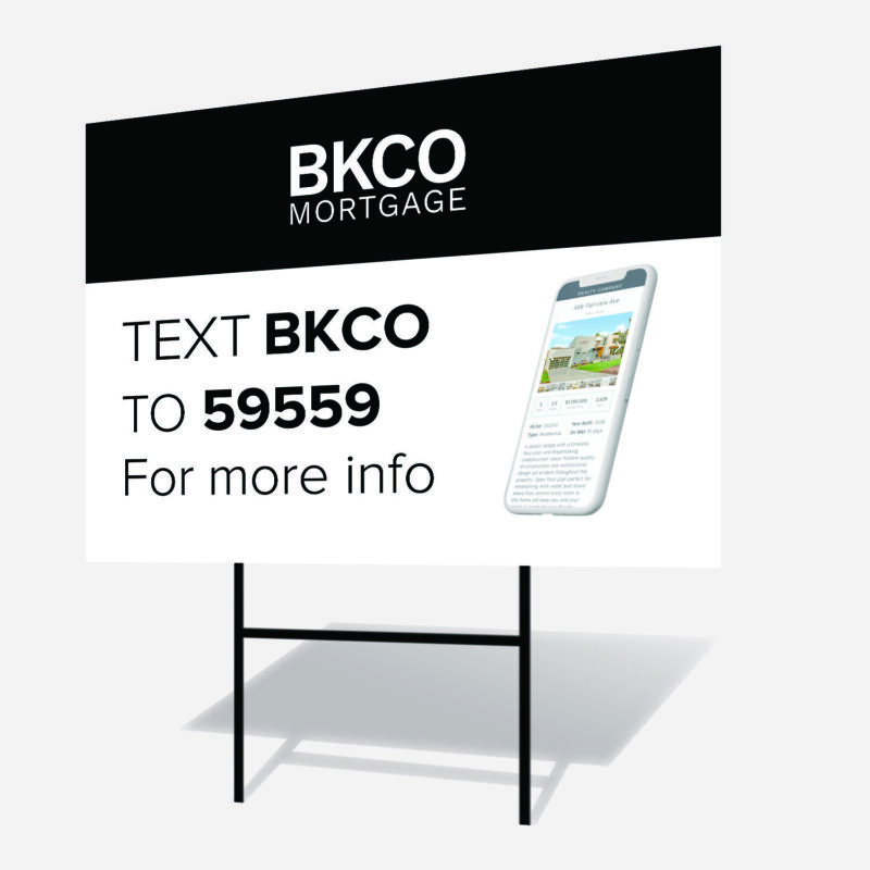 BKCO Mortgage | Sign 18" x 24" w/H-Stake - Image 3