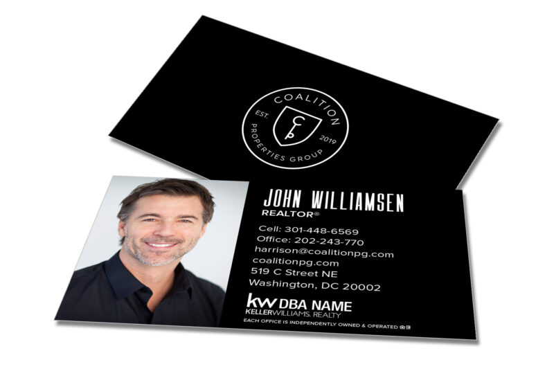 Coalition | Black Business Card with Photo