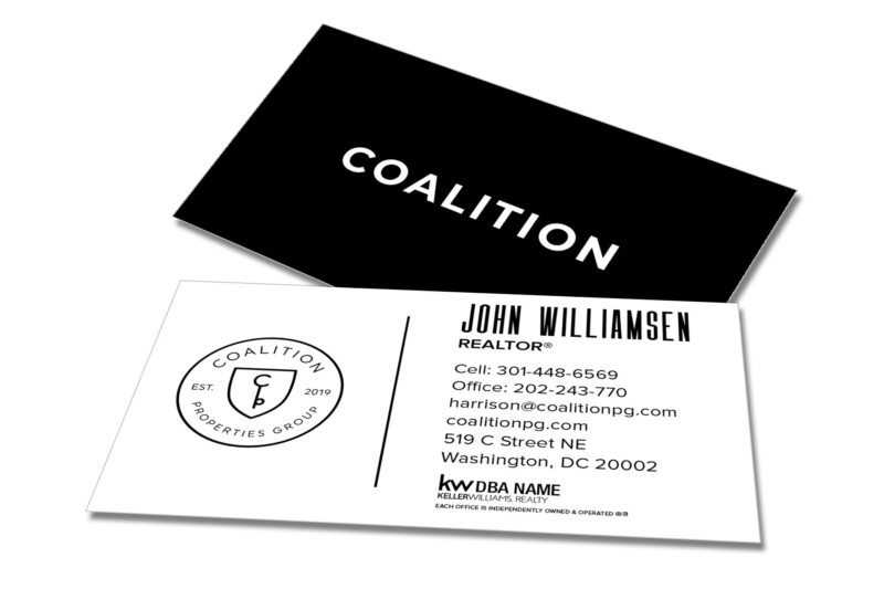 Coalition | White Business Card with Black Back