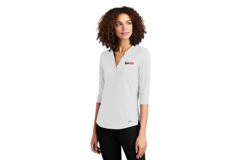 KWGO | OGIO® Ladies Jewel Henley - Image 2