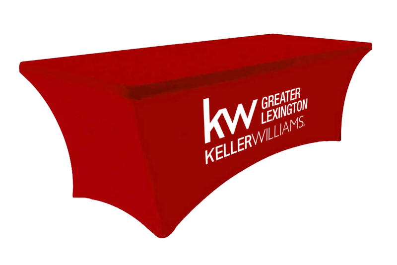 Keller Williams Greater Lexington | 6 ft. Stretch Table Throw 3-sided with Custom Print - Image 2