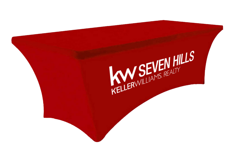 Keller Williams Seven Hills | 6 ft. Stretch Table Throw 3-sided with Custom Print - Image 2