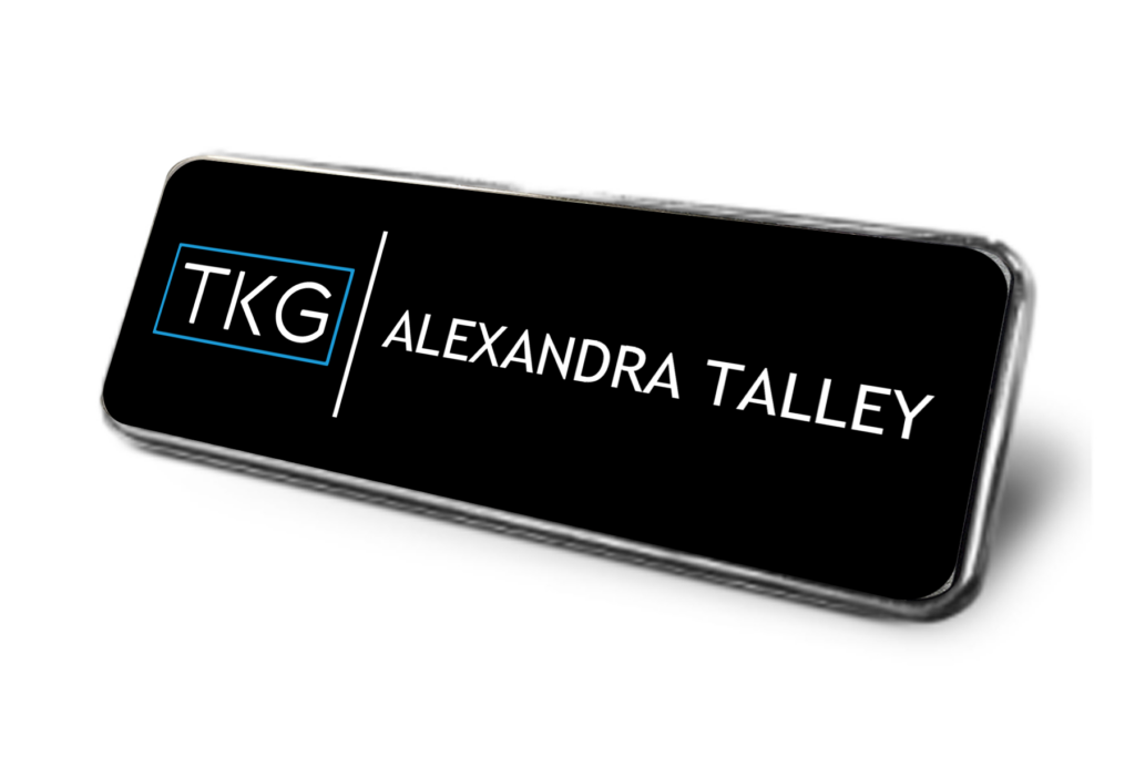 TKG-Framed Name Tag – Black 1×3 Name Tag