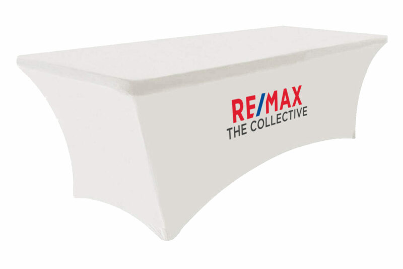 Larson Group/ReMax Collective | 6 ft. Stretch Table Throw 3-sided with Custom Print - Image 2