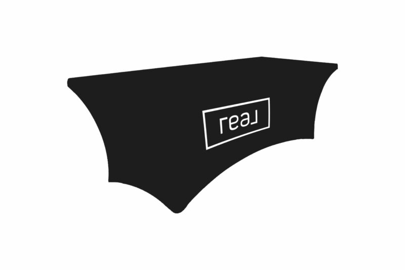 Real | 6 ft. Stretch Table Throw 3-sided with Custom Print - Image 2