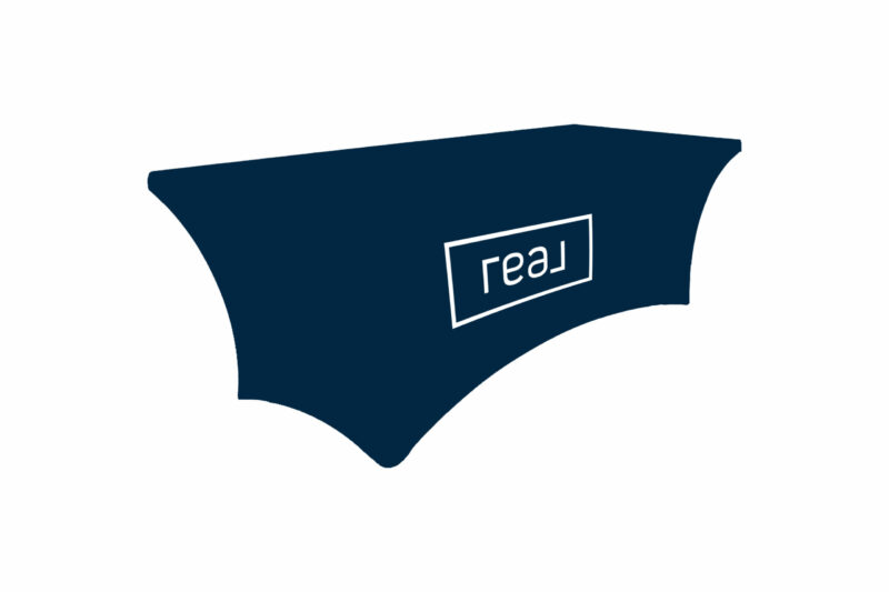 Real | 6 ft. Stretch Table Throw 3-sided with Custom Print - Image 4