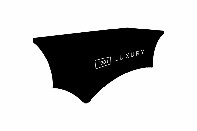 Real Luxury | 6 ft. Stretch Table Throw 3-sided with Custom Print