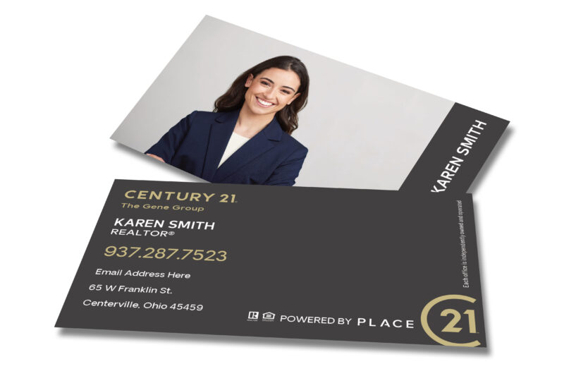 Gene Team Horizontal Grey Century 21 Business Card