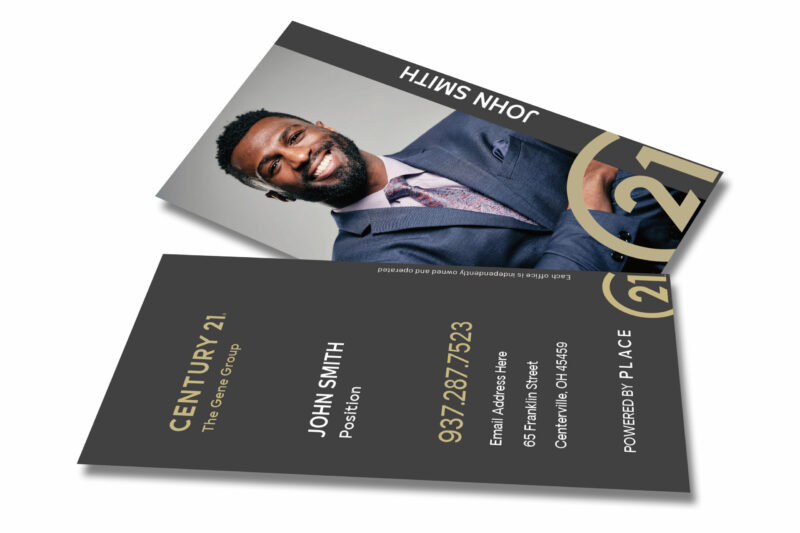 Gene Team Vertical Grey Century 21 Business Card